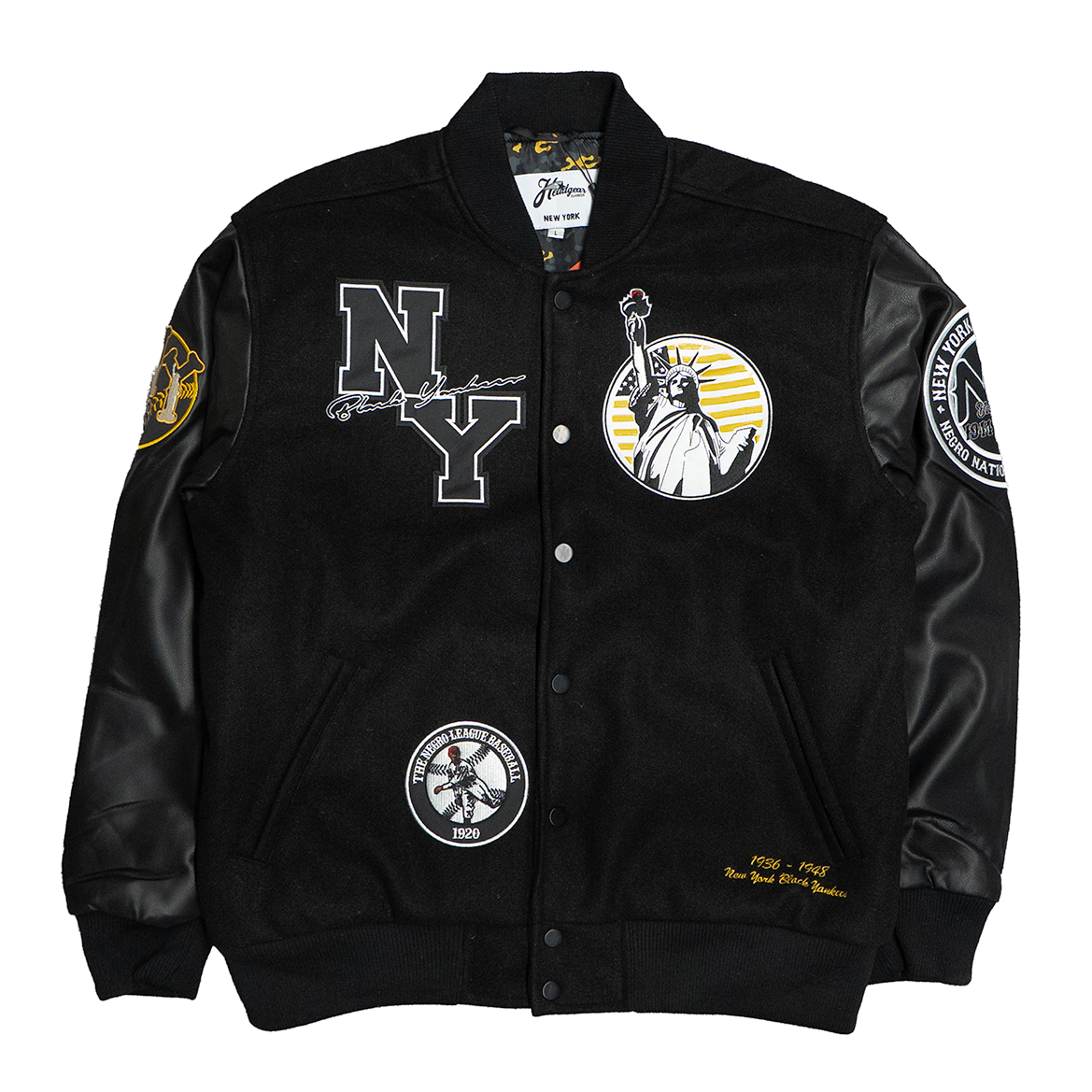 NY BLACK YANKEES VARSITY JACKET (BLACK) – All Star Elite