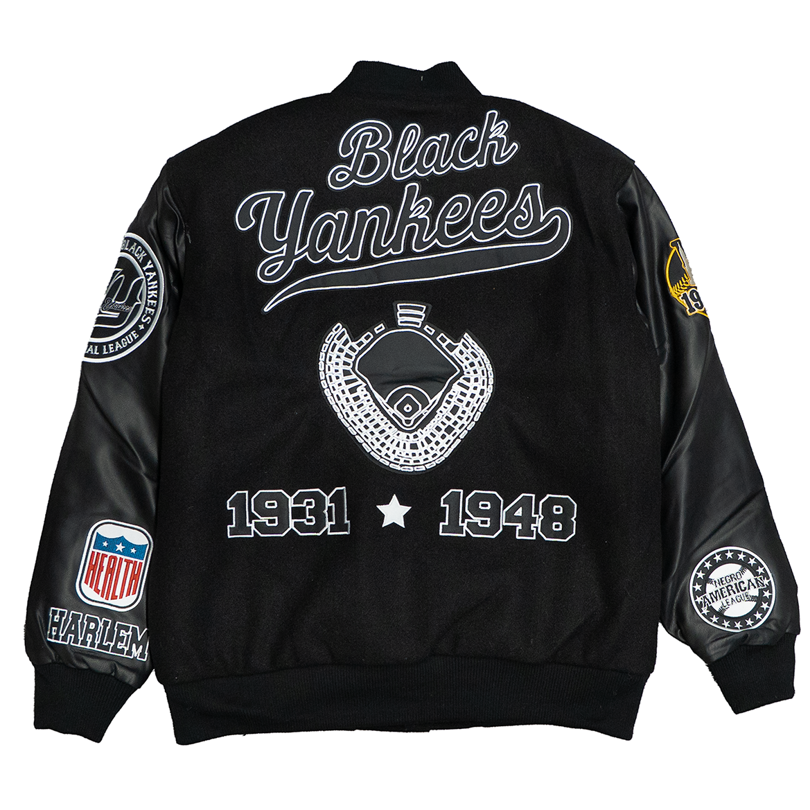 NY BLACK YANKEES VARSITY JACKET (BLACK) – All Star Elite