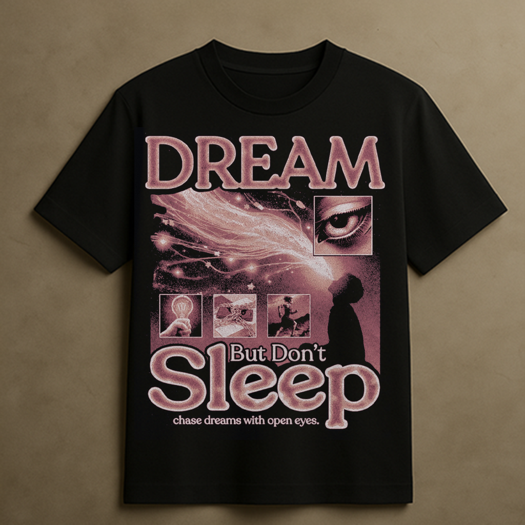 DREAM DON'T SLEEP T-SHIRT (BLACK) – All Star Elite