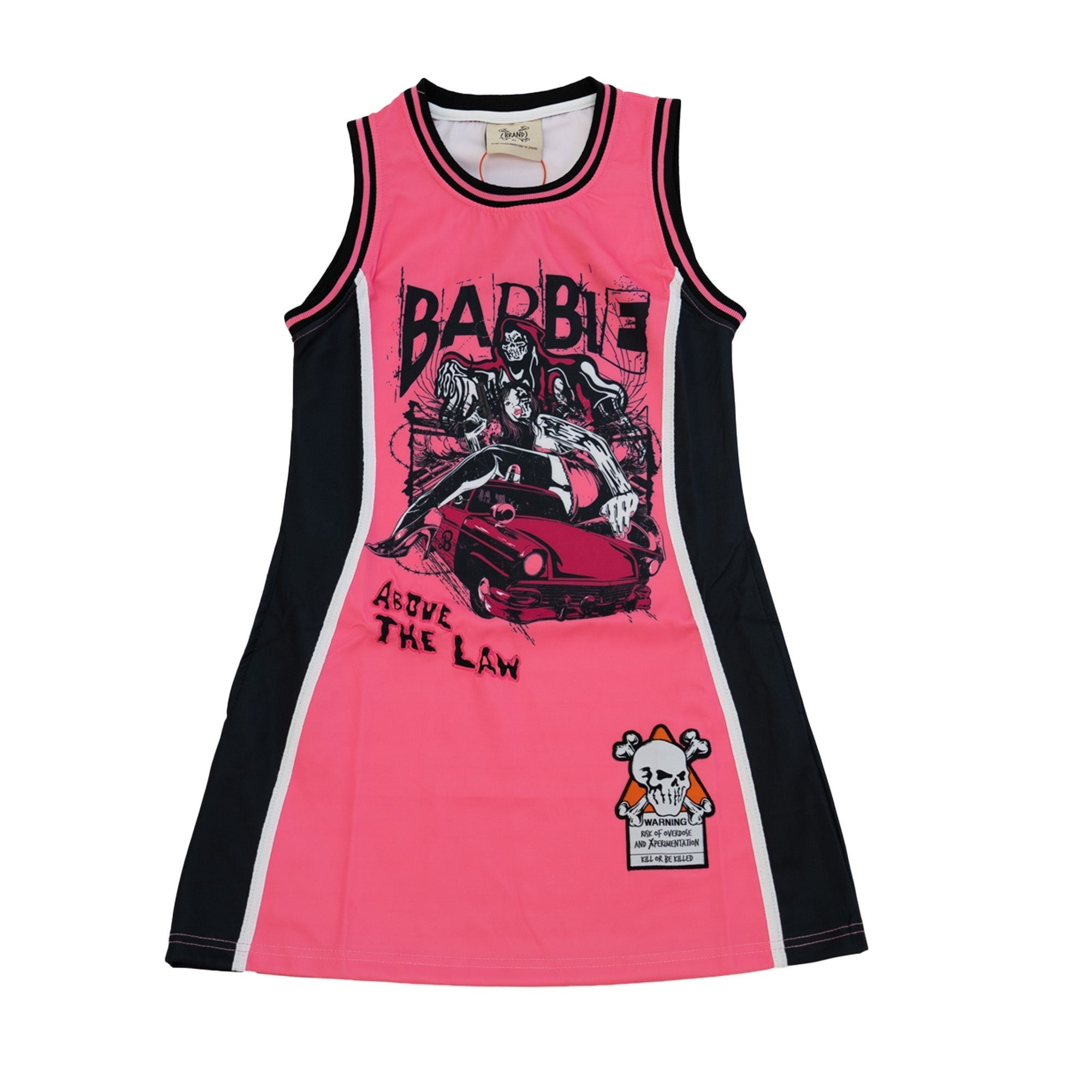 BRAND X BARBIE ABOVE THE LAW JERSEY DRESS (PINK) All Star Elite BRAND X BARBIE ABOVE THE LAW JERSEY DRESS (PINK) All Star Elite