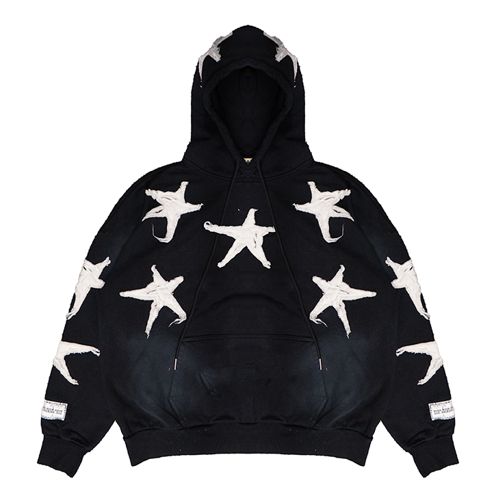STAR APPLIQUE HOODIE (BLACK) – All Star Elite