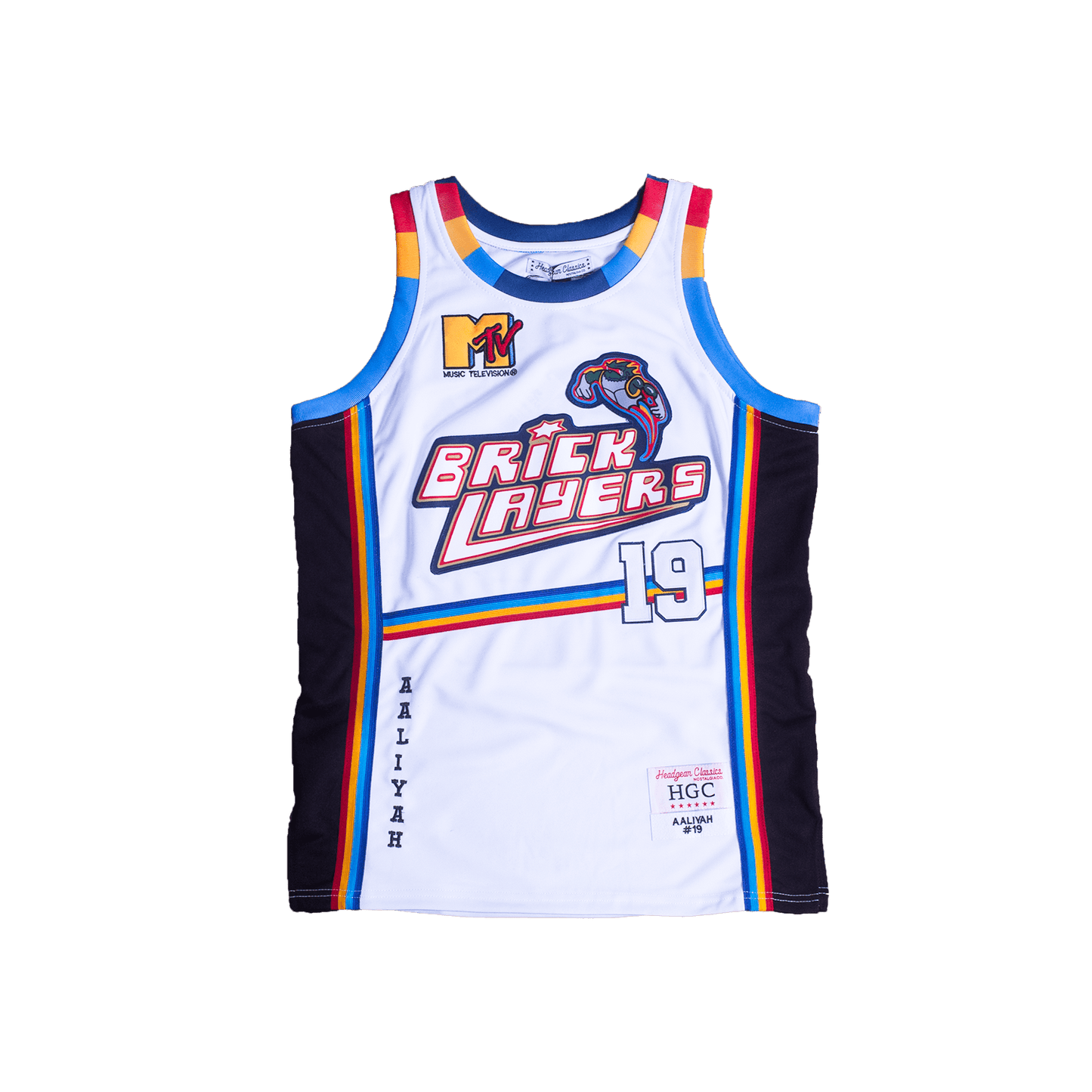 AALIYAH BRICK LAYER CLASSIC BASKETBALL JERSEY WHITE - Allstarelite.com