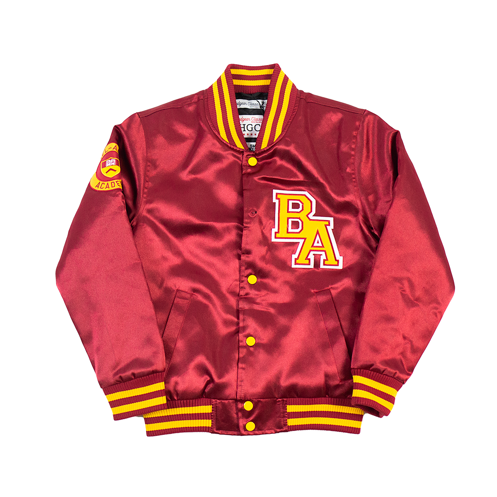 BEL-AIR ACADEMY WILL SMITH SATIN JACKET MAROON - Allstarelite.com