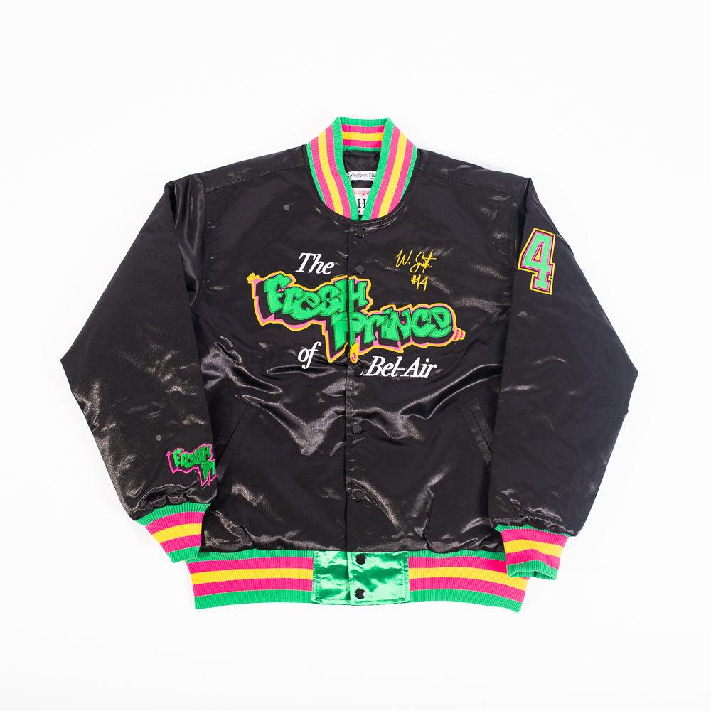 Black Fresh Prince Satin Jacket - Allstarelite.com