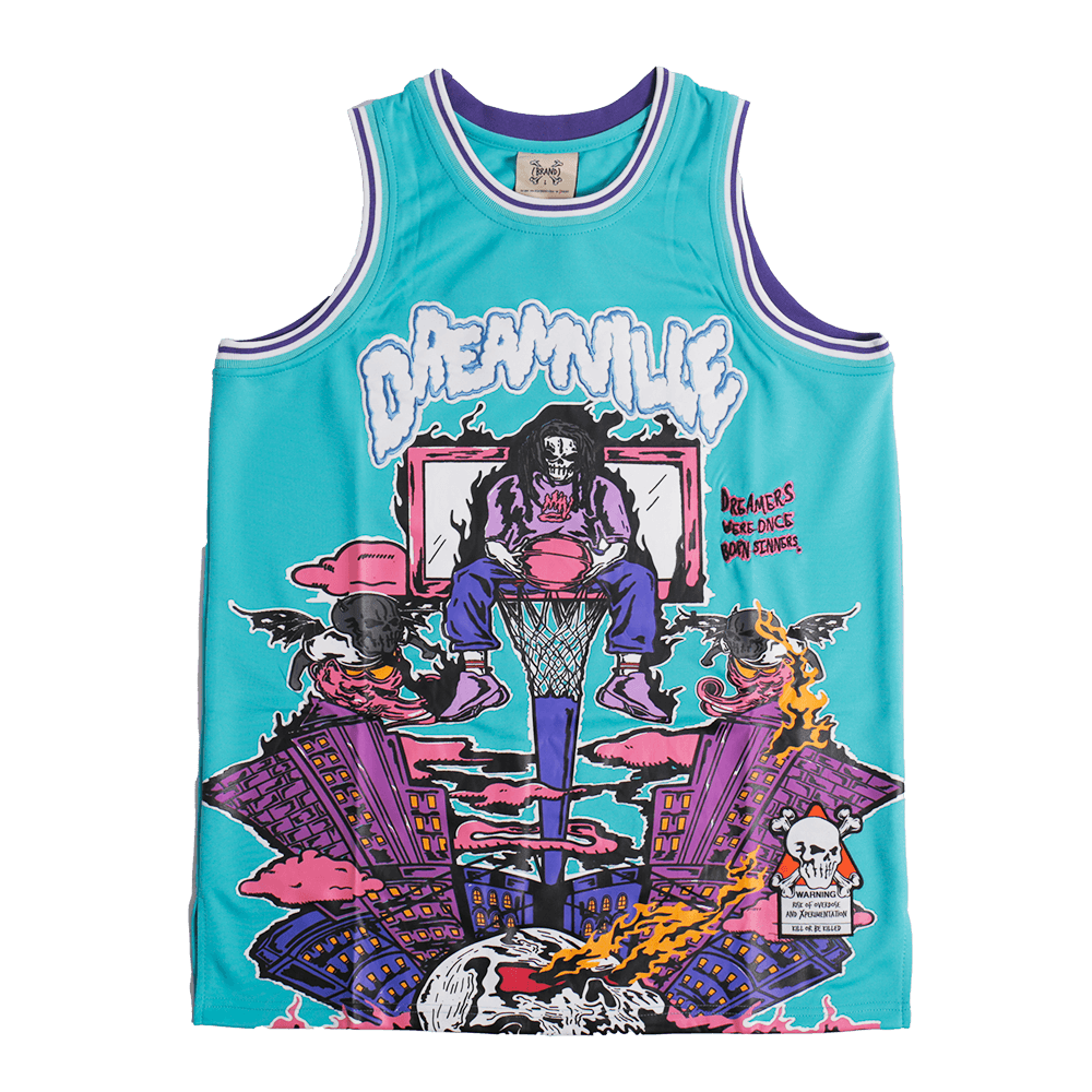 BRAND X DREAMVILLE TEAL BASKETBALL JERSEY - Allstarelite.com