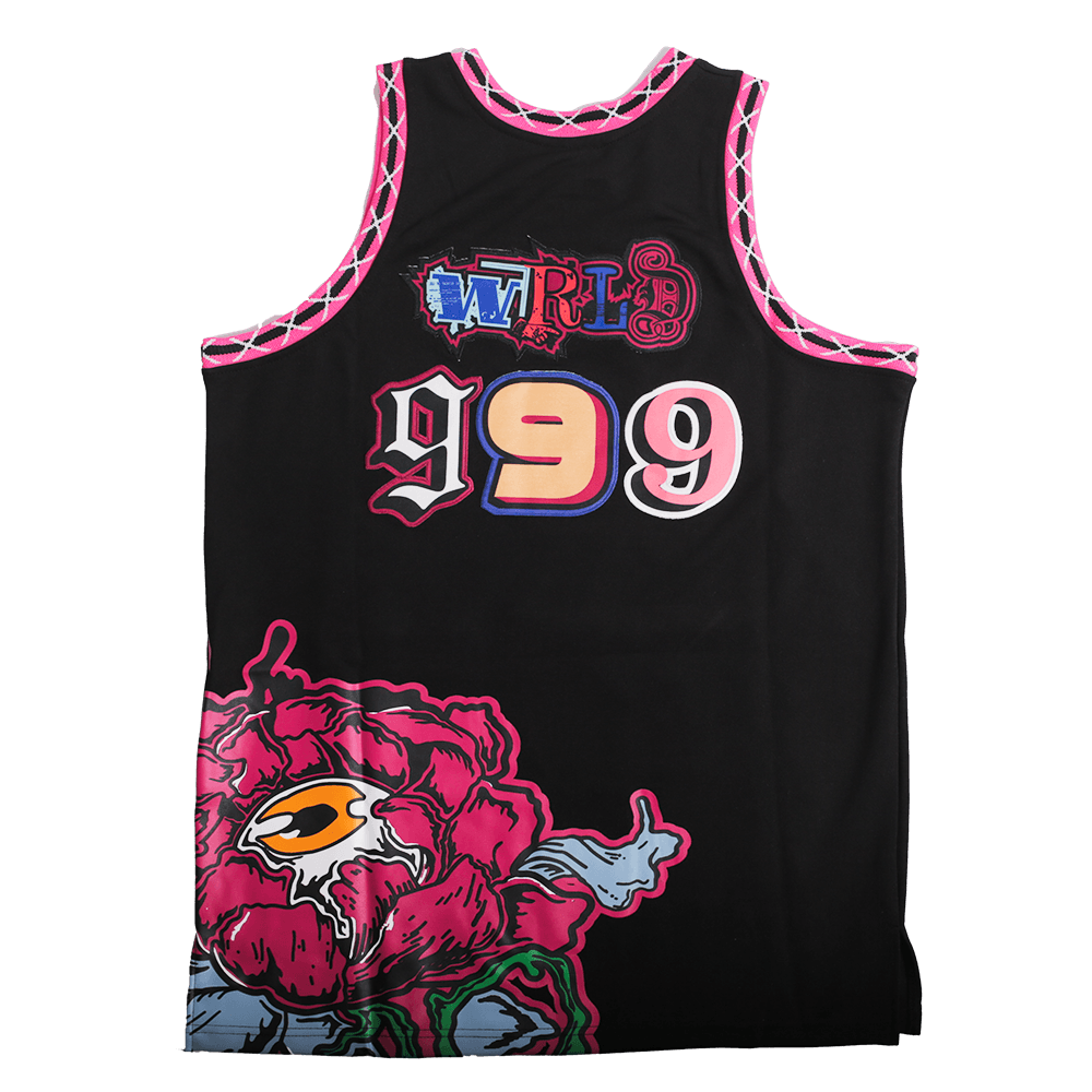 BRAND X JUICE WRLD 999 BLACK BASKETBALL JERSEY - Allstarelite.com