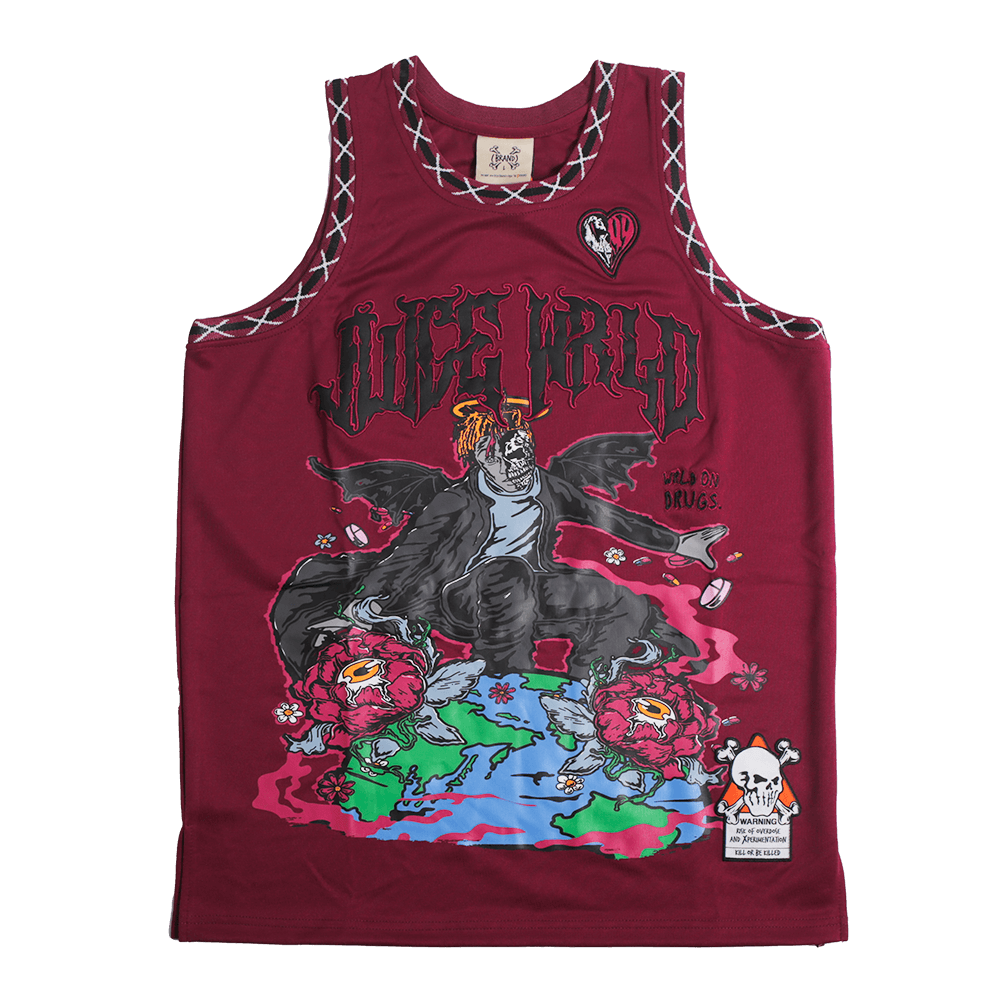 BRAND X JUICE WRLD 999 BASKETBALL JERSEY (CRANBERRY) – All Star Elite