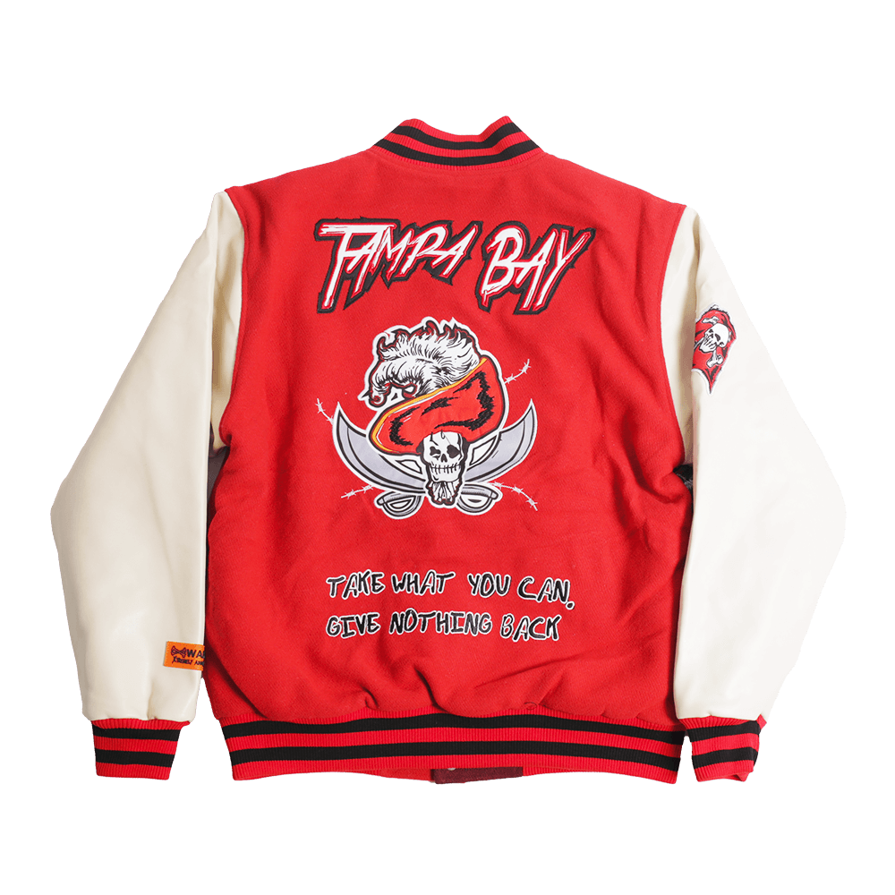 BRAND X PIRATE IN TAMPA YOUTH VARSITY JACKET - Allstarelite.com
