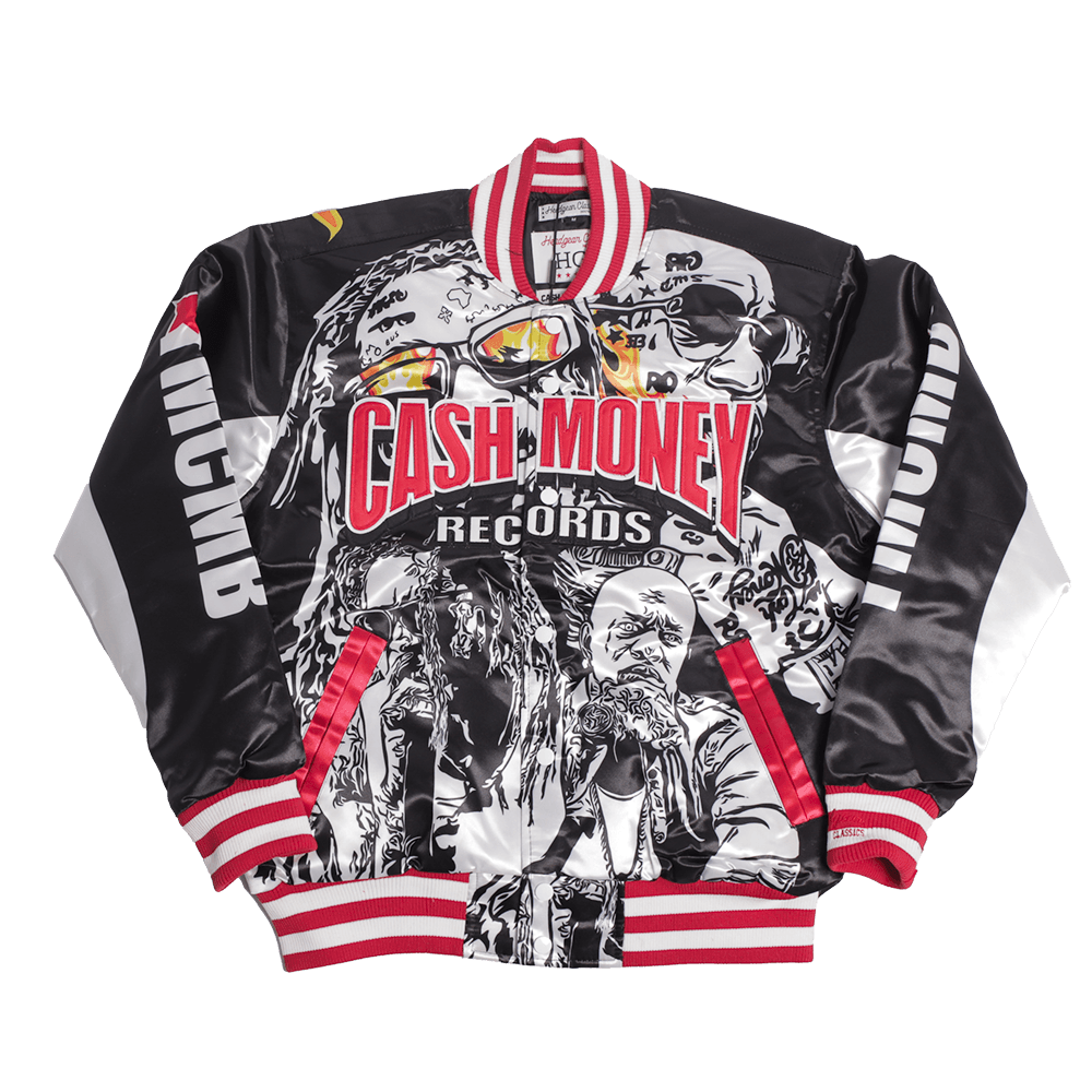 CASH MONEY RECORDS SATIN JACKET BLACK - Allstarelite.com