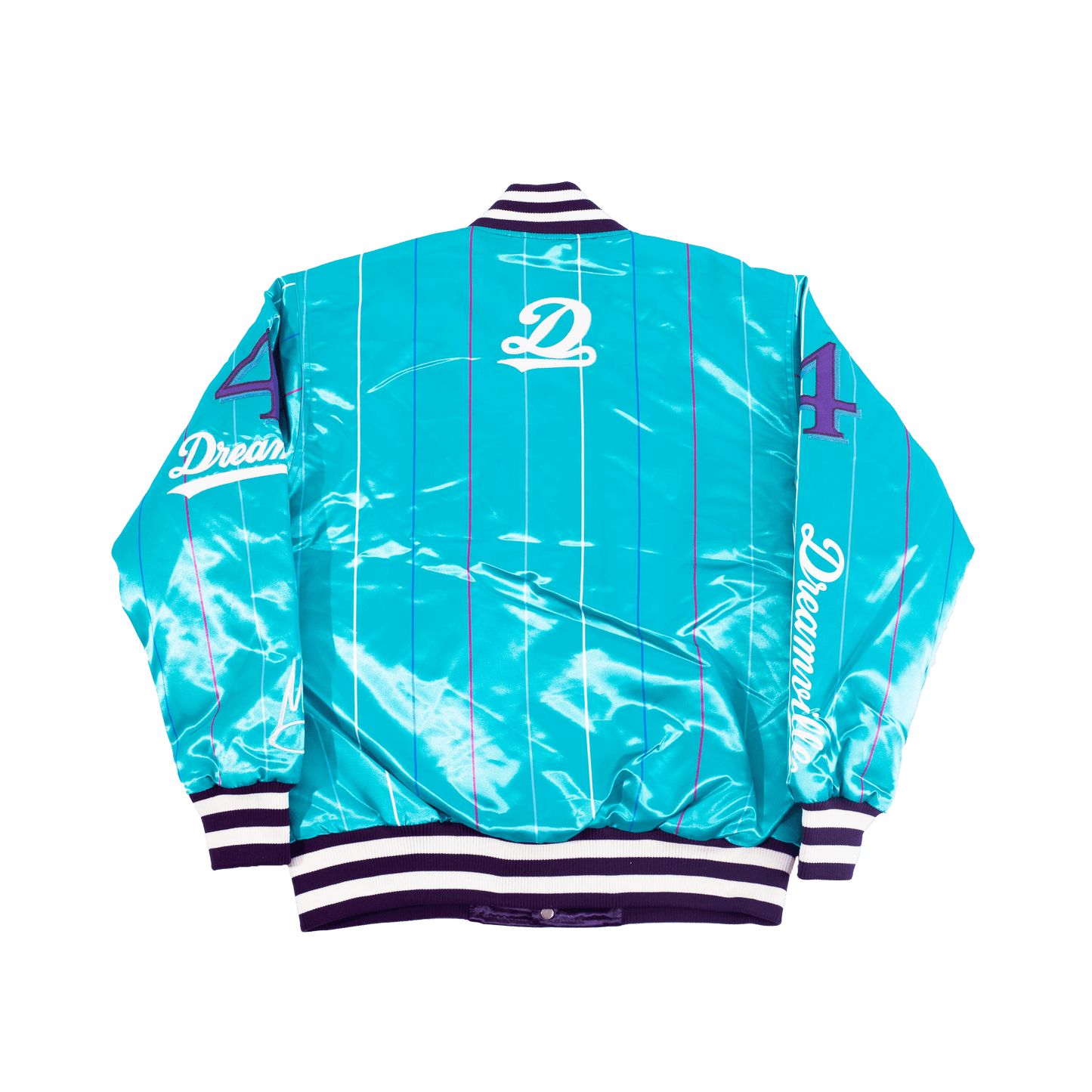 CHARLOTTE DREAMVILLE BLUE SATIN JACKET - Allstarelite.com