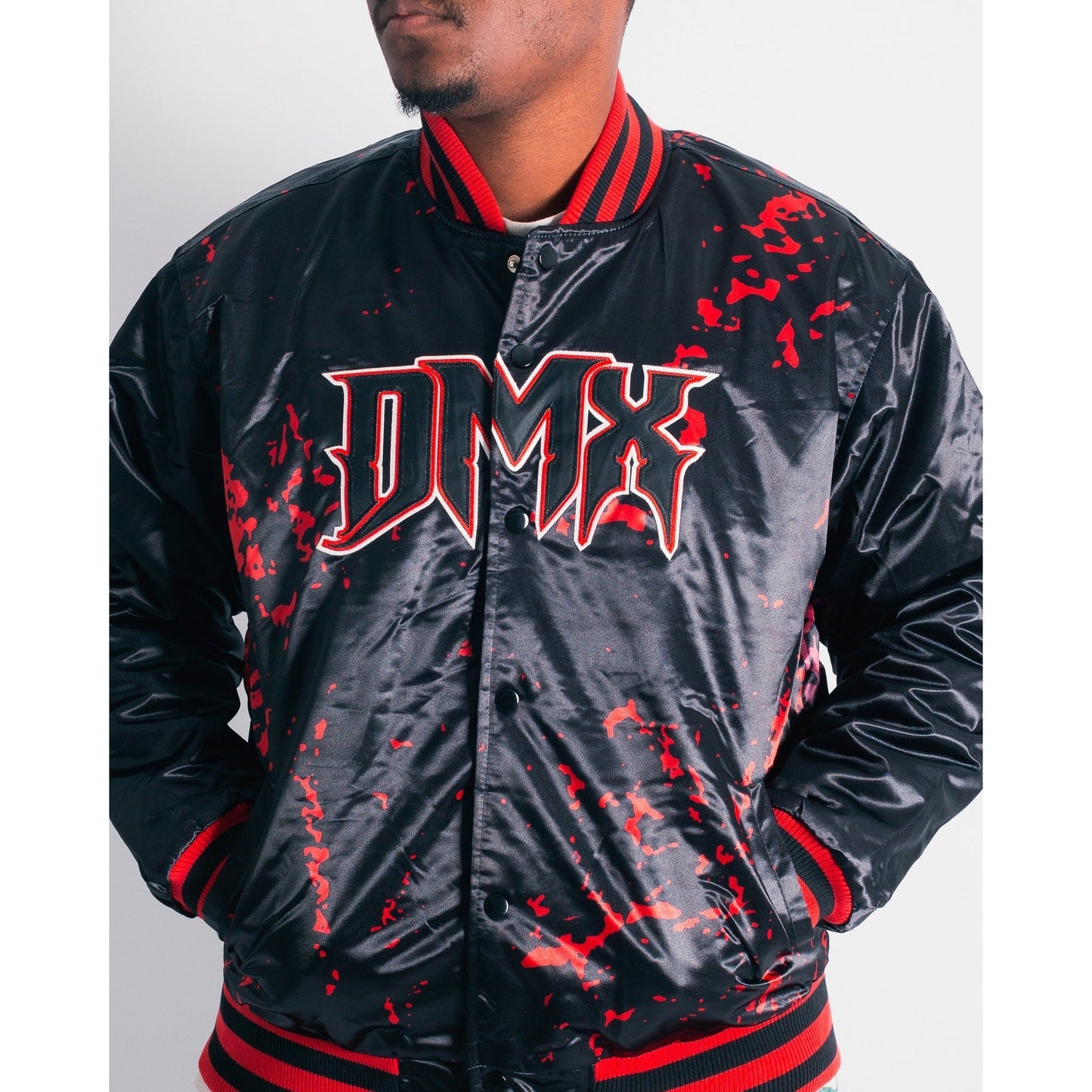DMX FLESH OF MY FLESH BLACK SATIN JACKET - Allstarelite.com