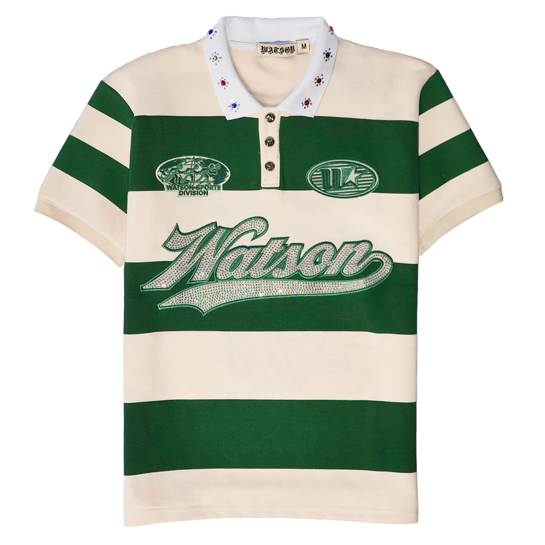 SHORT SLEEVE RUGBY POLO (CREAM/GREEN) – All Star Elite