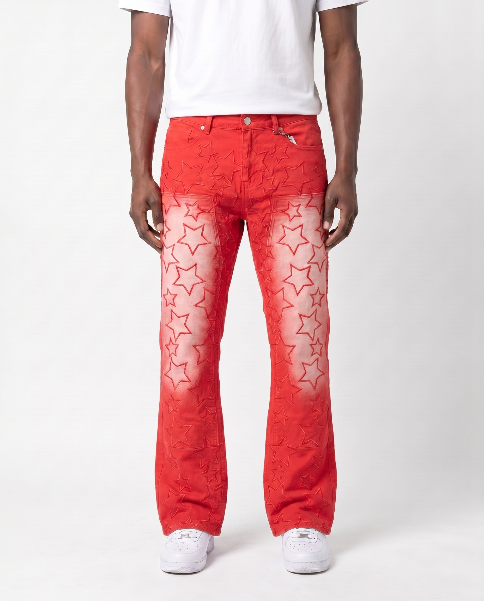 STARS DENIM PANTS (RED) – All Star Elite