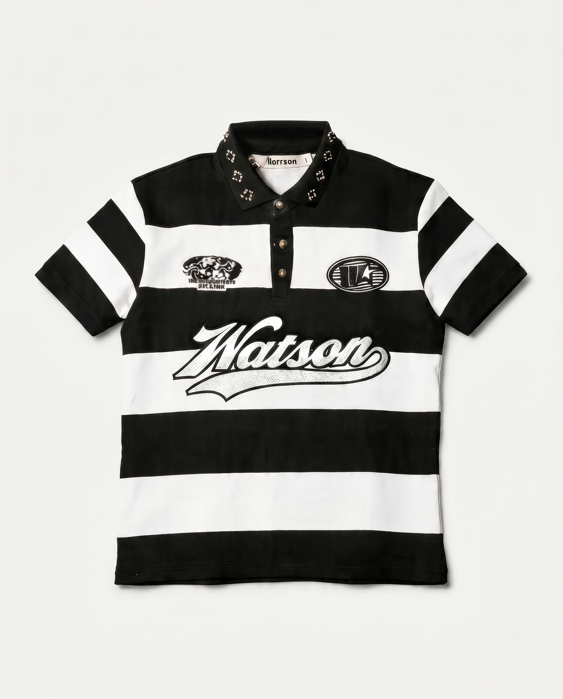WATSON RUGBY POLO (BLACK/WHITE) – All Star Elite