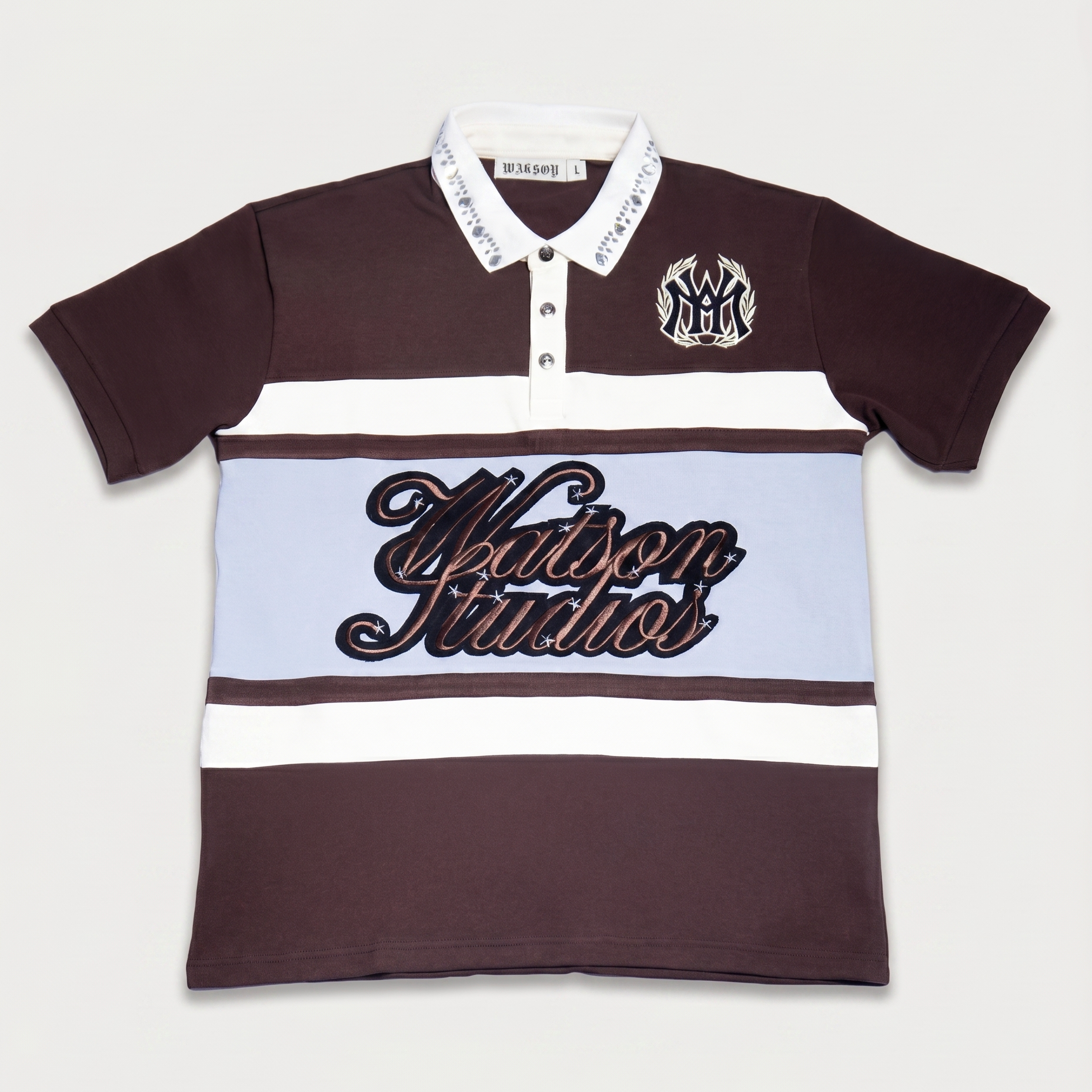 トップス 1995SS STONE  boarder polo shirt Watson Studios Star Embellished Polo (Brown) – All Star Elite