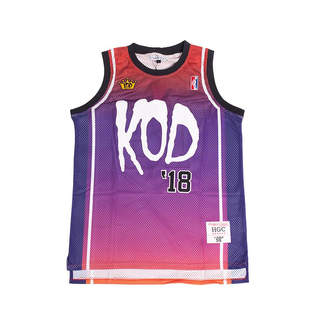 J COLE KOD BASKETBALL JERSEY OMBRE MAROON - Allstarelite.com
