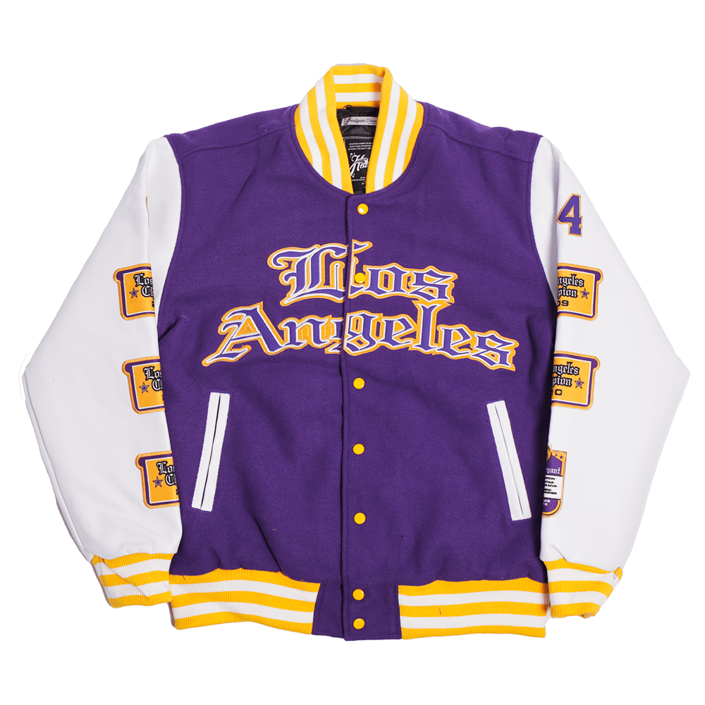 LOS ANGELES CHAMPION PURPLE VARSITY JACKET - Allstarelite.com