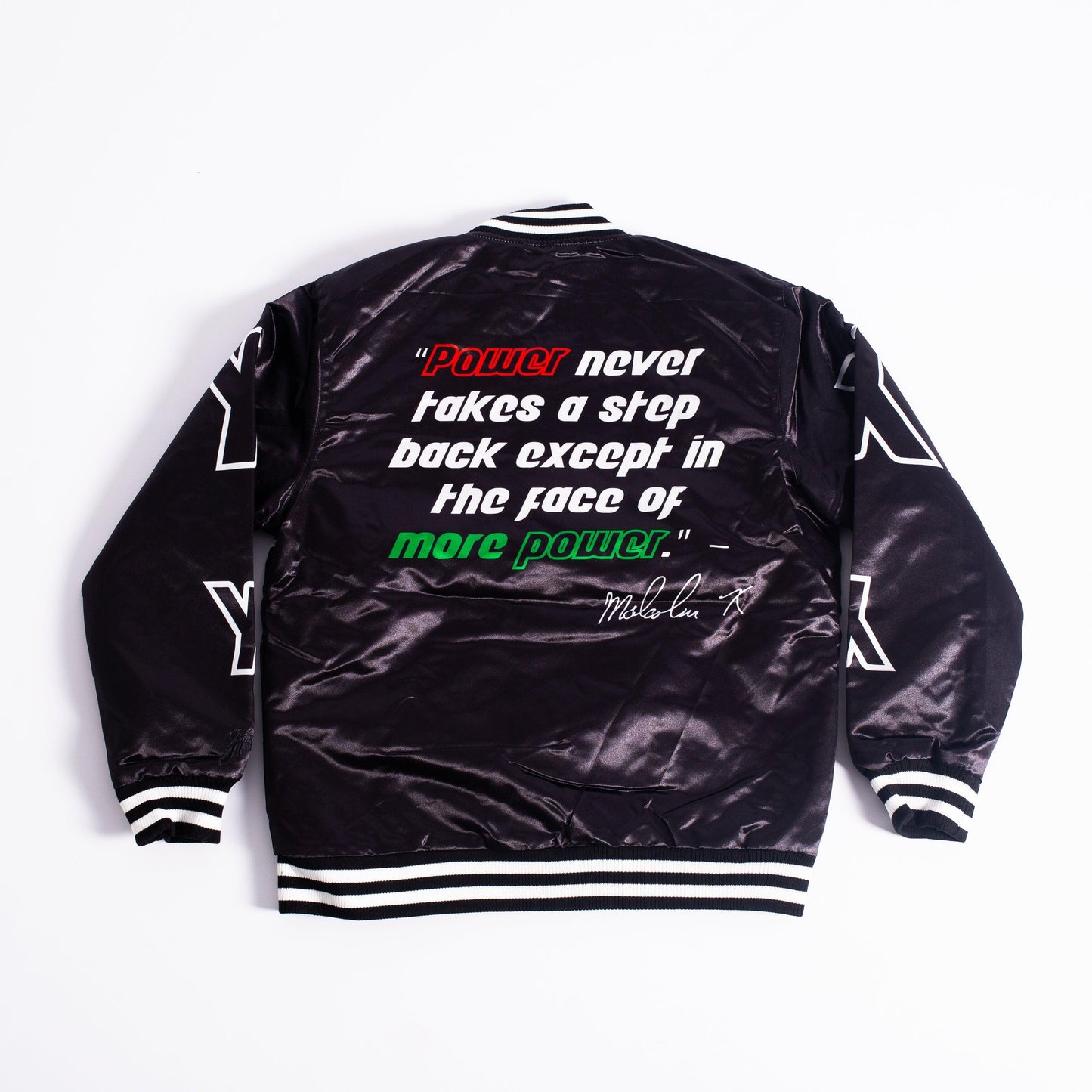 MALCOLM X YOUTH SATIN JACKET - Allstarelite.com
