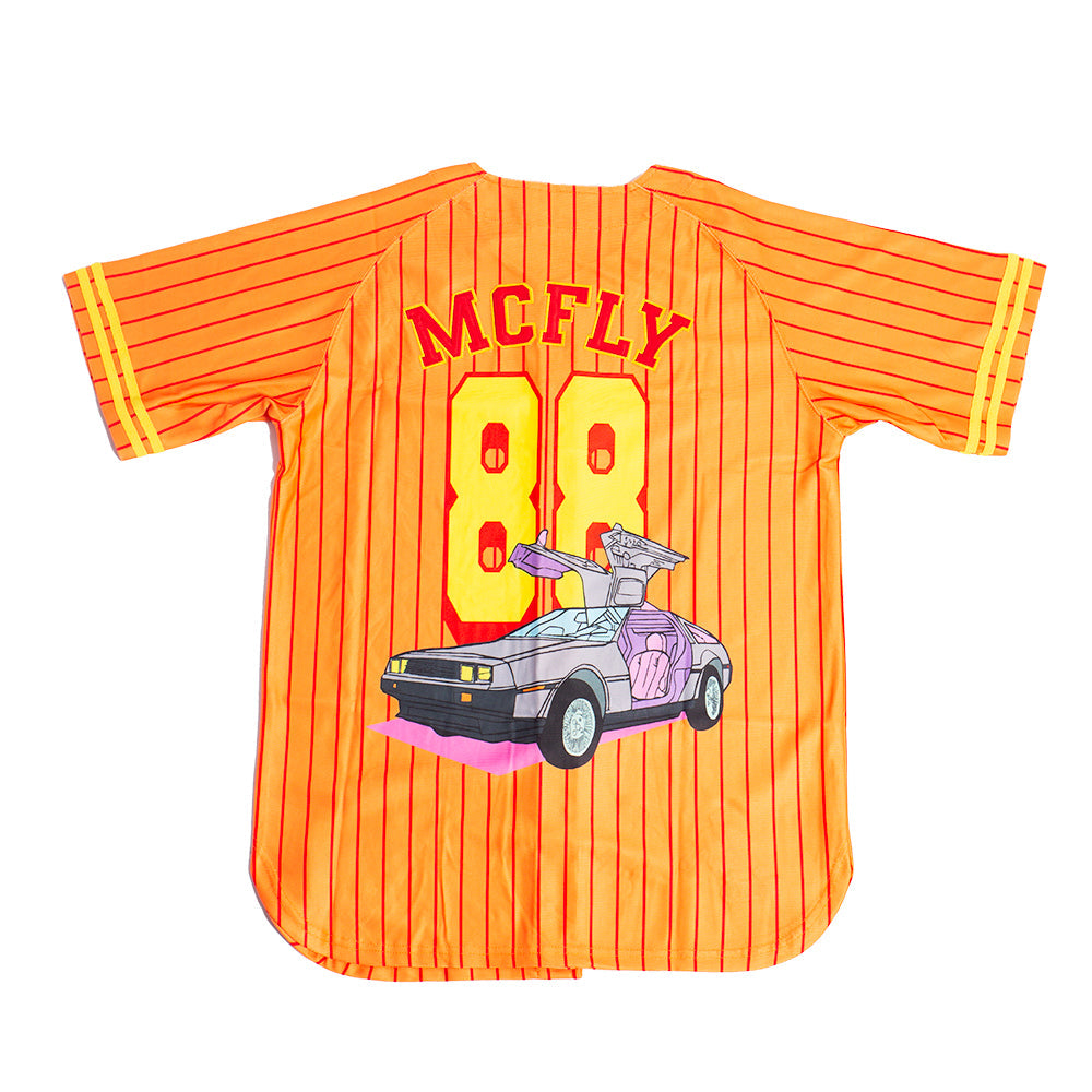 MARTY MCFLY FLASHBACK YOUTH BASEBALL JERSEY CRUSH - Allstarelite.com
