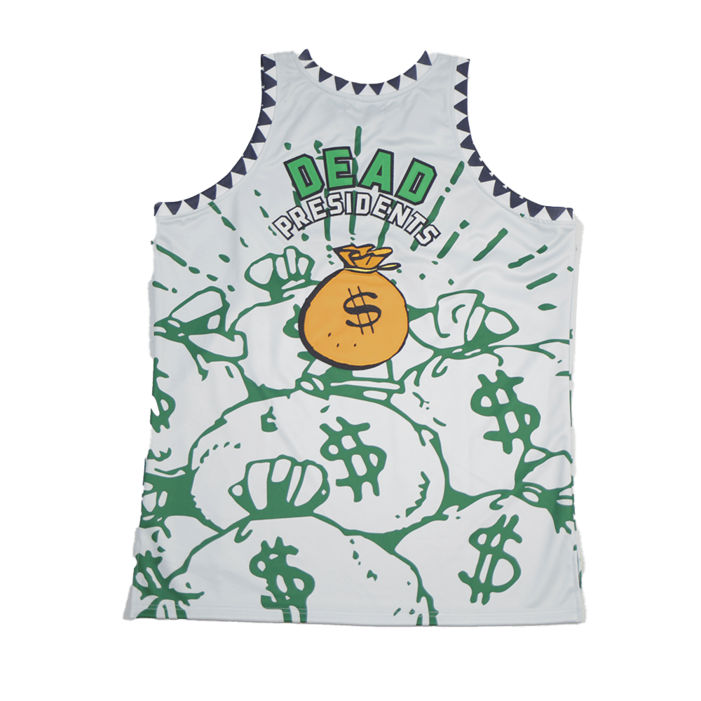 MONEYBAG DEAD PRESIDENTS BASKETBALL JERSEY - Allstarelite.com