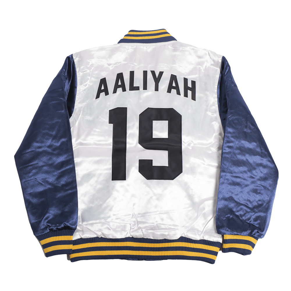 MTV ROCK N JOCK B-BALL JAM AALIYAH YOUTH SATIN JACKET - Allstarelite.com