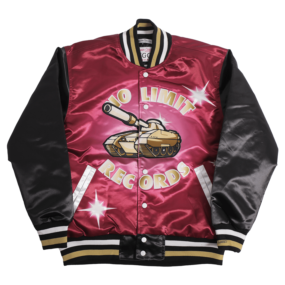 NO LIMIT SATIN JACKET BURGUNDY - Allstarelite.com