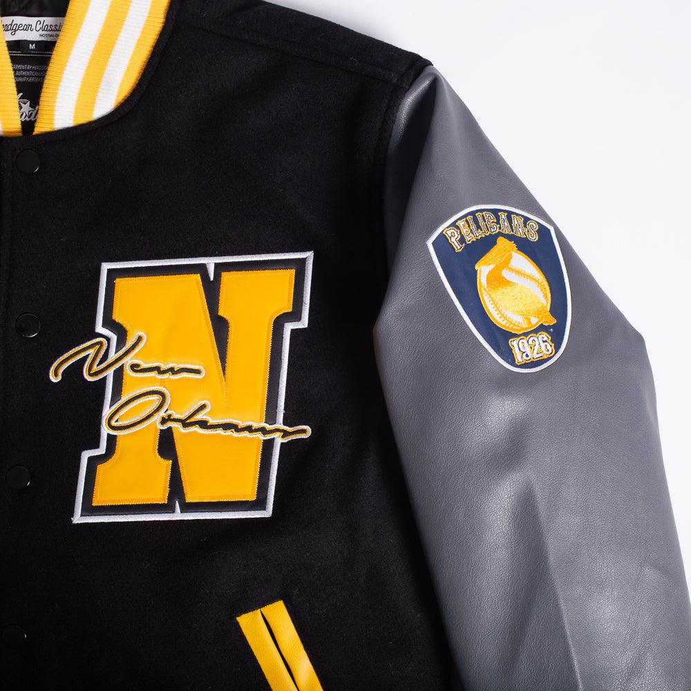 NOLA BLACK PELICANS NL VARSITY JACKET BLACK – All Star Elite