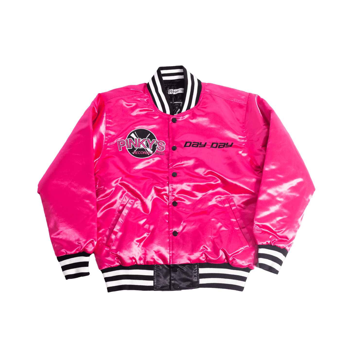 PINKYS RECORD SATIN JACKET PINK - Allstarelite.com