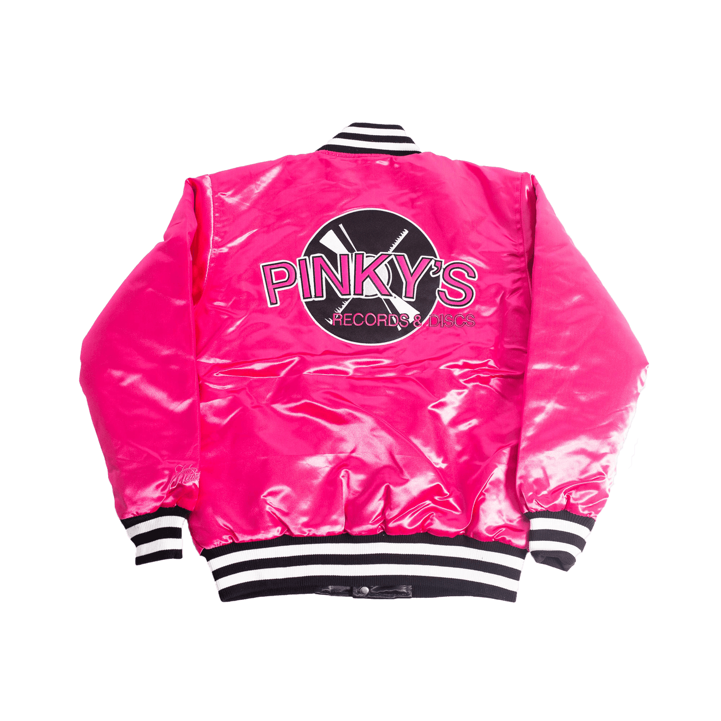 PINKYS RECORD SATIN JACKET PINK - Allstarelite.com
