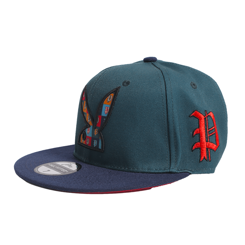 PLAYBOY GREEN BACKLETTER FITTED HAT - Allstarelite.com