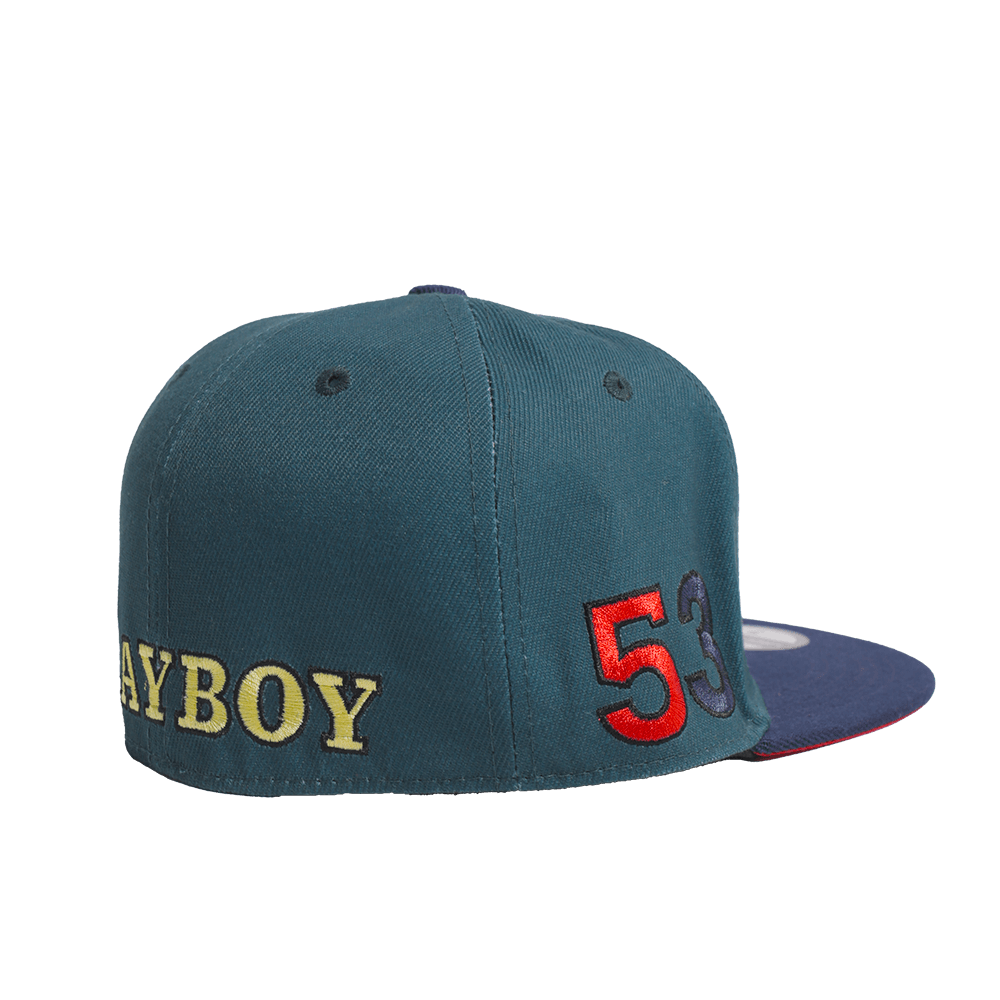 PLAYBOY GREEN BACKLETTER FITTED HAT - Allstarelite.com