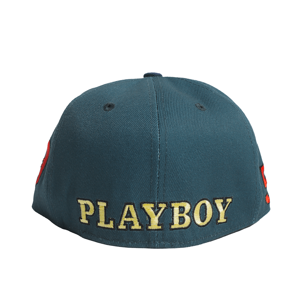 PLAYBOY GREEN BACKLETTER FITTED HAT - Allstarelite.com