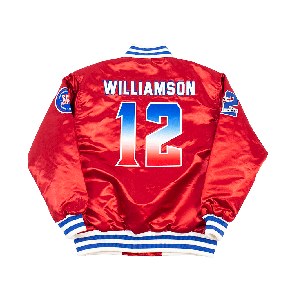 RED ZION WILLAIMSON HIGH SCHOOL BASKETBALL SATIN JACEKT - Allstarelite.com