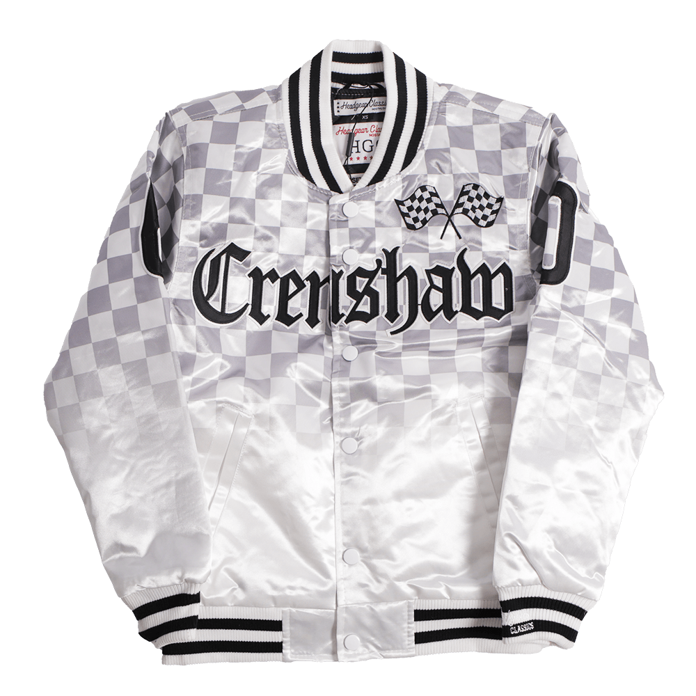 YOUTH BOOGIE CRENSHAW SATIN JACKET WHITE - Allstarelite.com