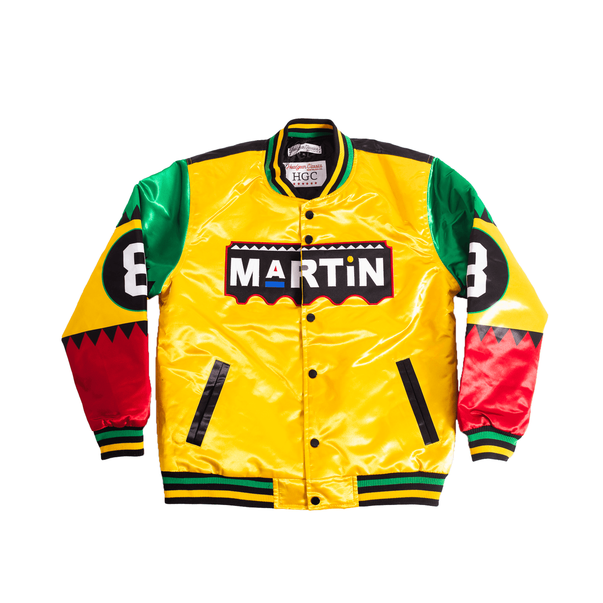 YOUTH MARTIN 8BALL INVERTED SATIN JACKET YELLOW Allstarelite