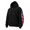 FLAME ZIP UP HOOD (BLACK)