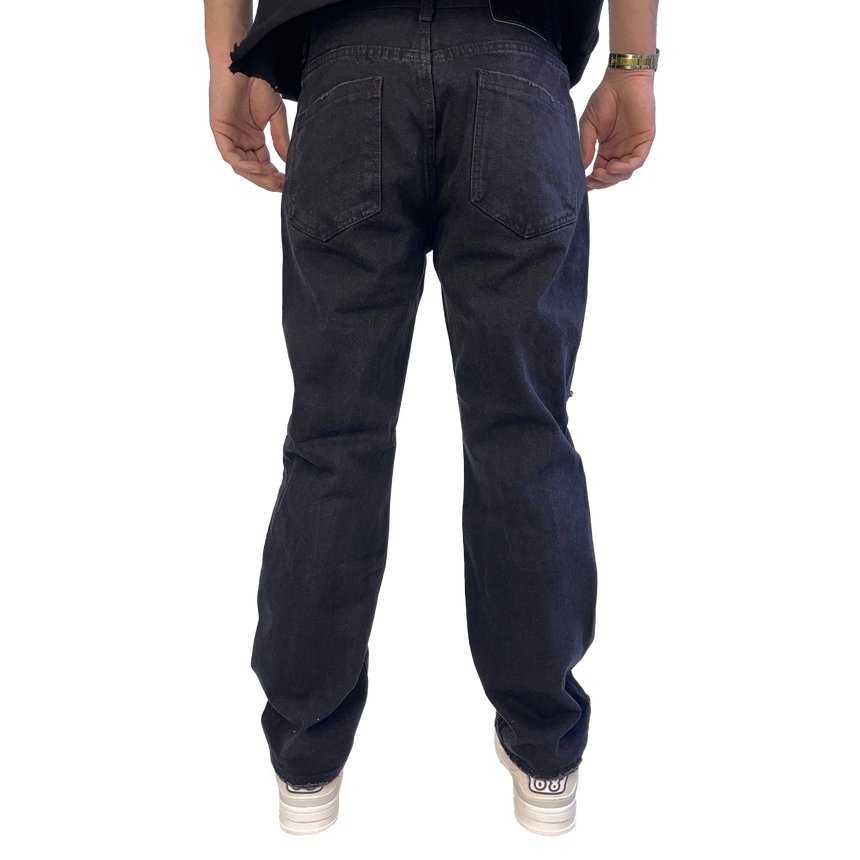 BLACK ROCKSTAR DISTRESSED WATSON DENIM