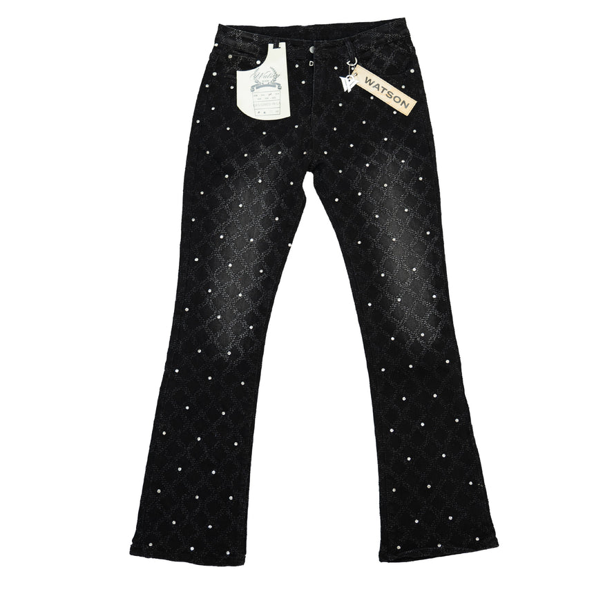 WATSON BLACK DENIM DIAMOND STITCH LF00001