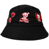 BETTY BOOP PATCHES BUCKET HAT (BLACK)
