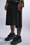 WATSON BLACK DIAMOND DENIM SHORTS