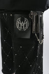 WATSON BLACK DIAMOND DENIM SHORTS