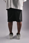 WATSON STAR RHINESTONE PATTERN BLACK DENIM SHORTS