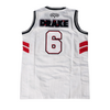 Drake Views Basketball Jersey (White), white, red and black sleeveless basketball jersey – alternate view 2