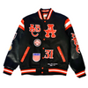 A.B.C BLACK  VARSITY JACKET (BLACK)