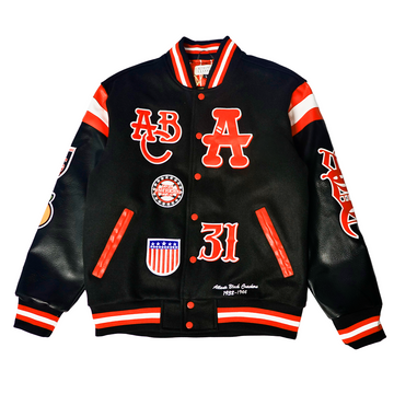 A.B.C BLACK  VARSITY JACKET (BLACK)