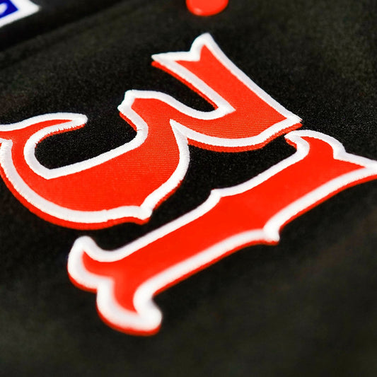 A.B.C BLACK  VARSITY JACKET (BLACK)