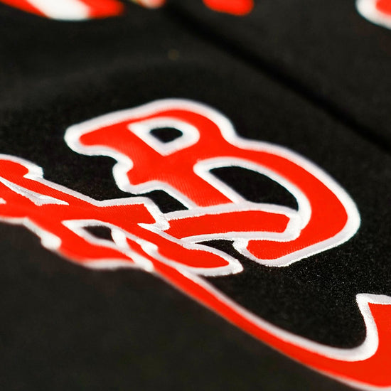 A.B.C BLACK  VARSITY JACKET (BLACK)