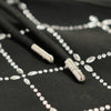 WATSON DIAMOND PATTERN EMBELLISHED BLACK PANTS