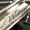 WATSON DIAMOND PATTERN EMBELLISHED BLACK PANTS