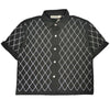 WATSON ROPE DIAMOND EMBELLISHED BLACK BUTTON SHIRT